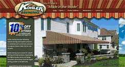 Desktop Screenshot of kohlerawning.com
